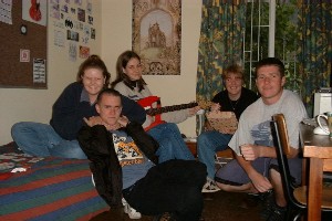 Left to Right: Caroline, Me, Kim, Shelagh, Bevan in Bevan's Room